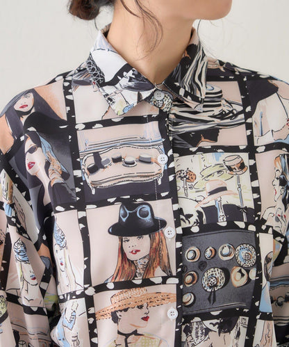【NAO】藝術圖案襯衫