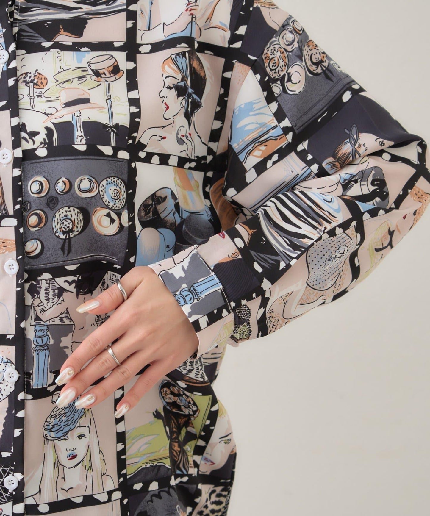 【NAO】藝術圖案襯衫