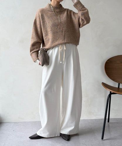 MIX長絨高領套頭衫