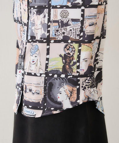 【NAO】藝術圖案襯衫