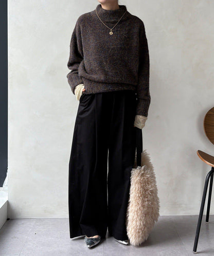 MIX長絨高領套頭衫