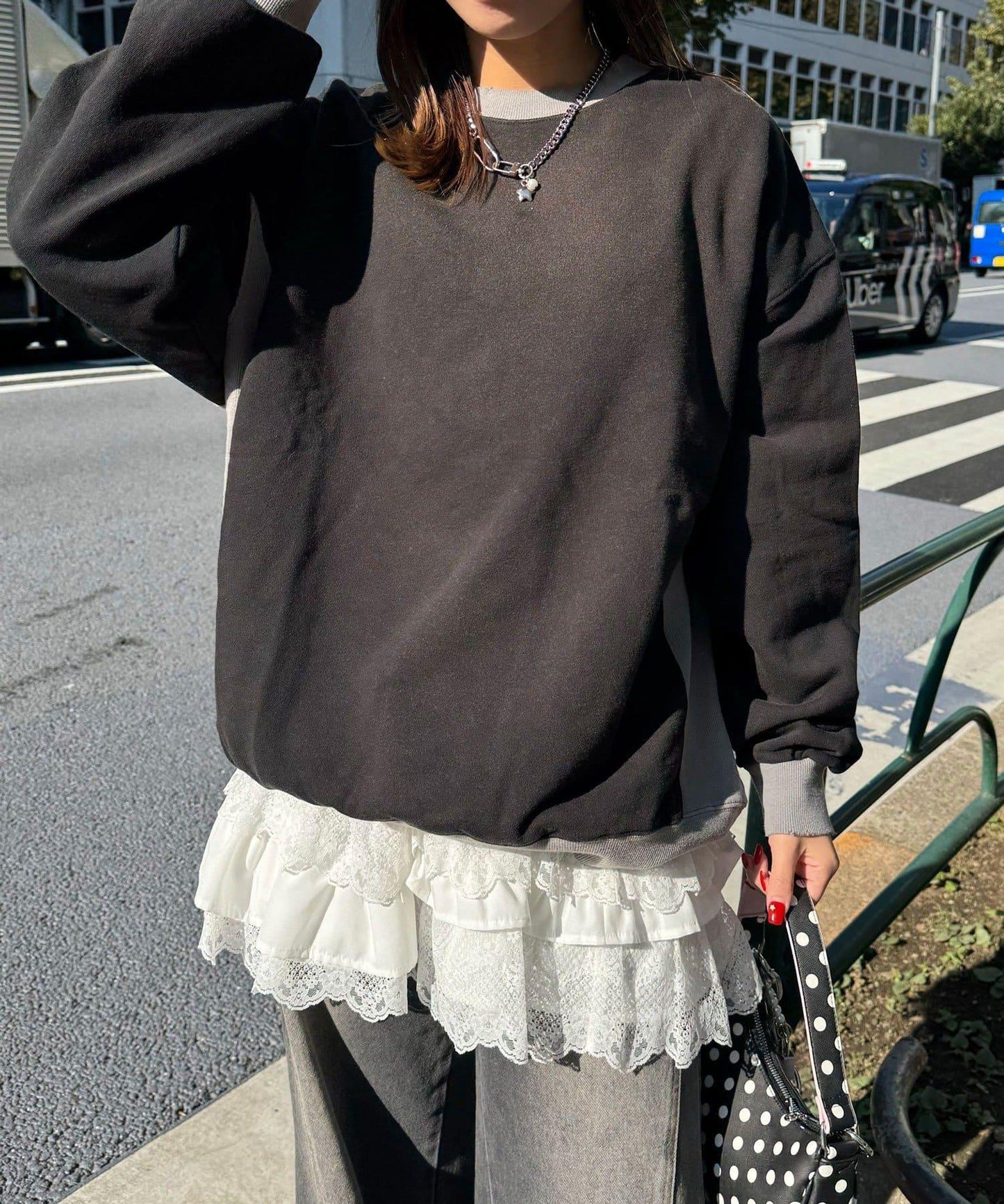 【RePRODUCTION LABEL / リプロダクションレーベル】拼接羅紋套頭衫