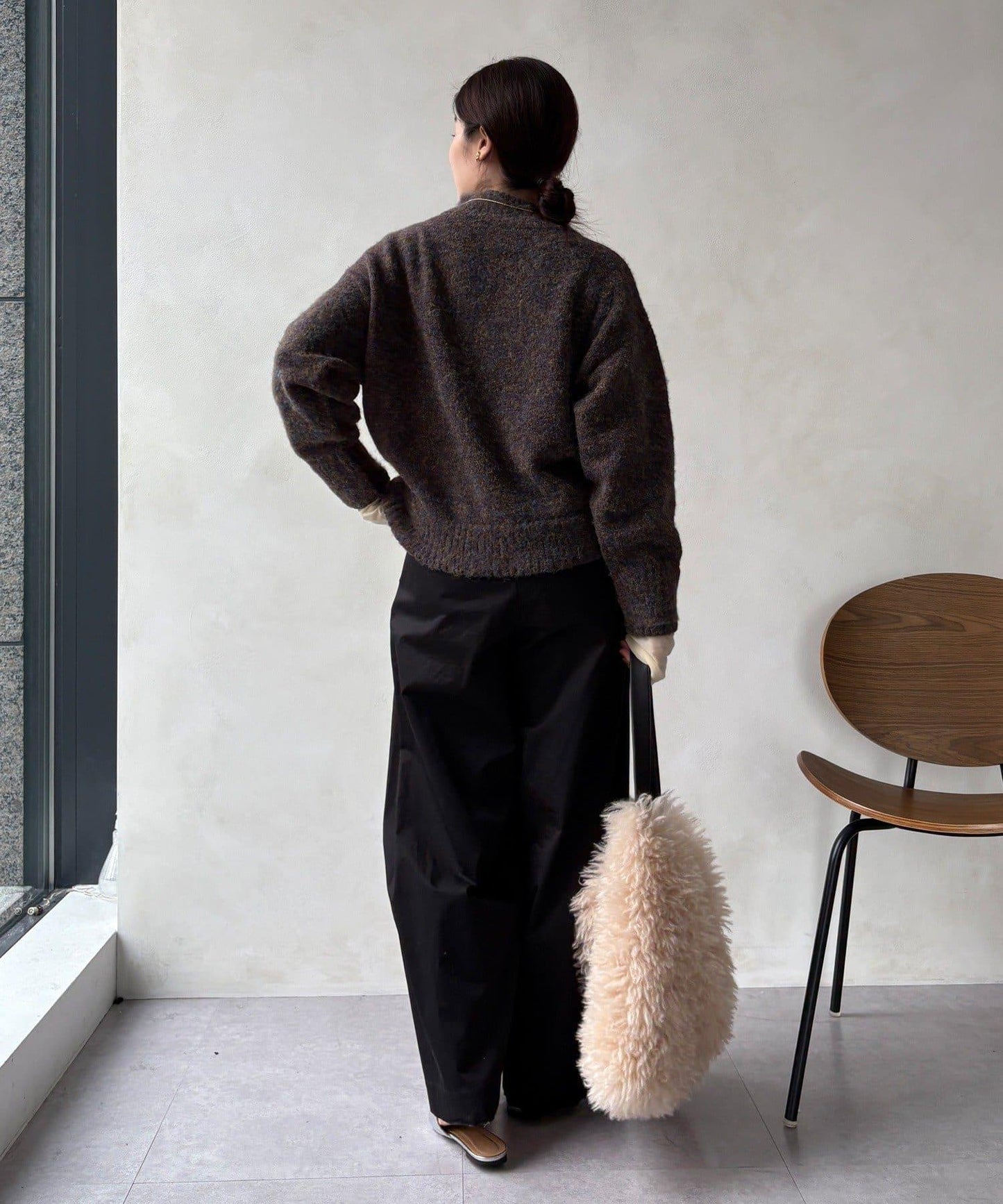 MIX長絨高領套頭衫