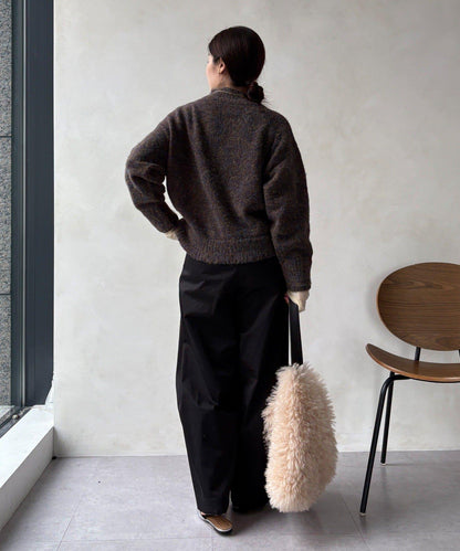 MIX長絨高領套頭衫