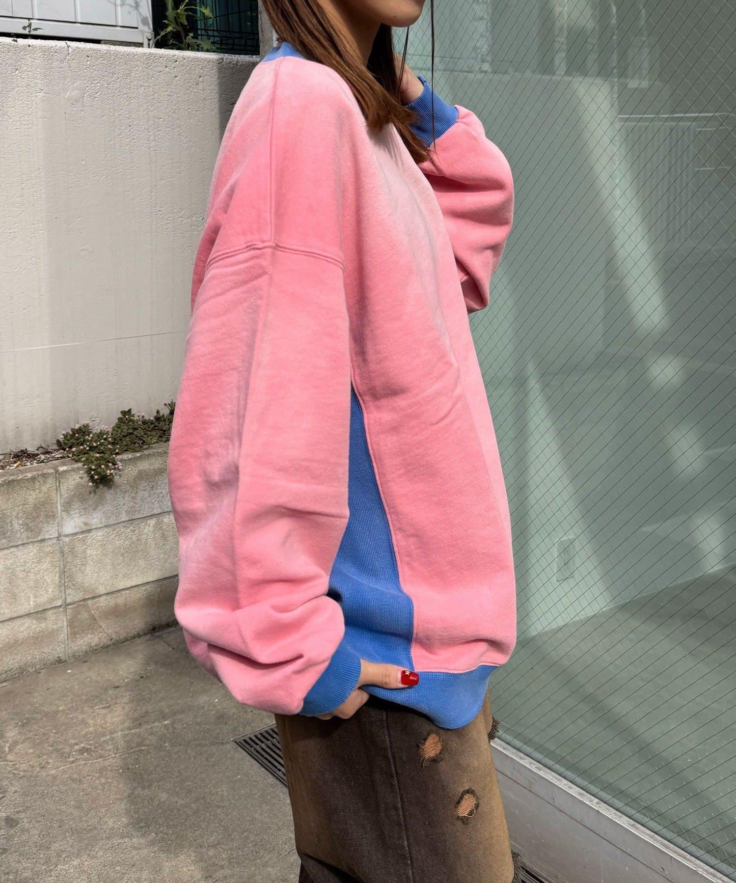 【RePRODUCTION LABEL / リプロダクションレーベル】拼接羅紋套頭衫