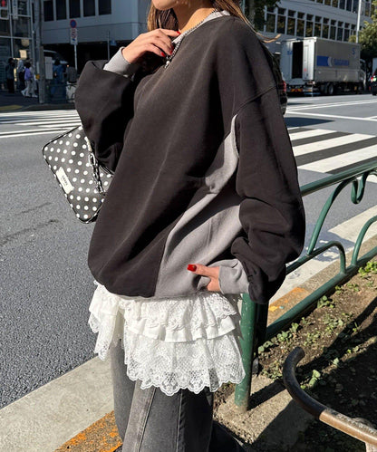 【RePRODUCTION LABEL / リプロダクションレーベル】拼接羅紋套頭衫