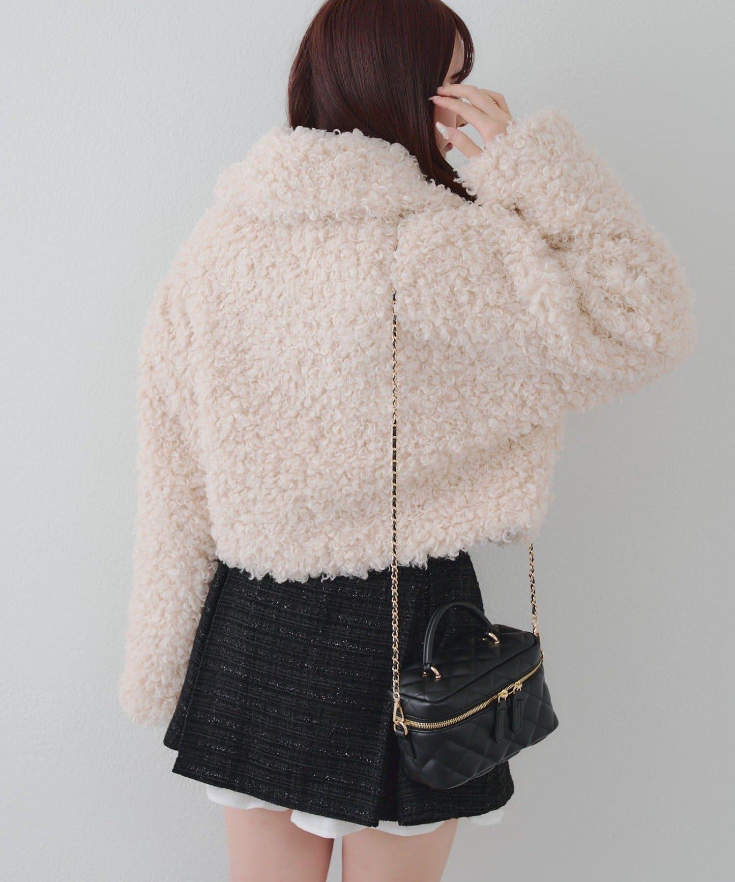 【可選兩種長度！】多功能蝴蝶結短絨夾克【官網！】