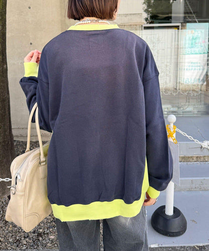 【RePRODUCTION LABEL / リプロダクションレーベル】拼接羅紋套頭衫