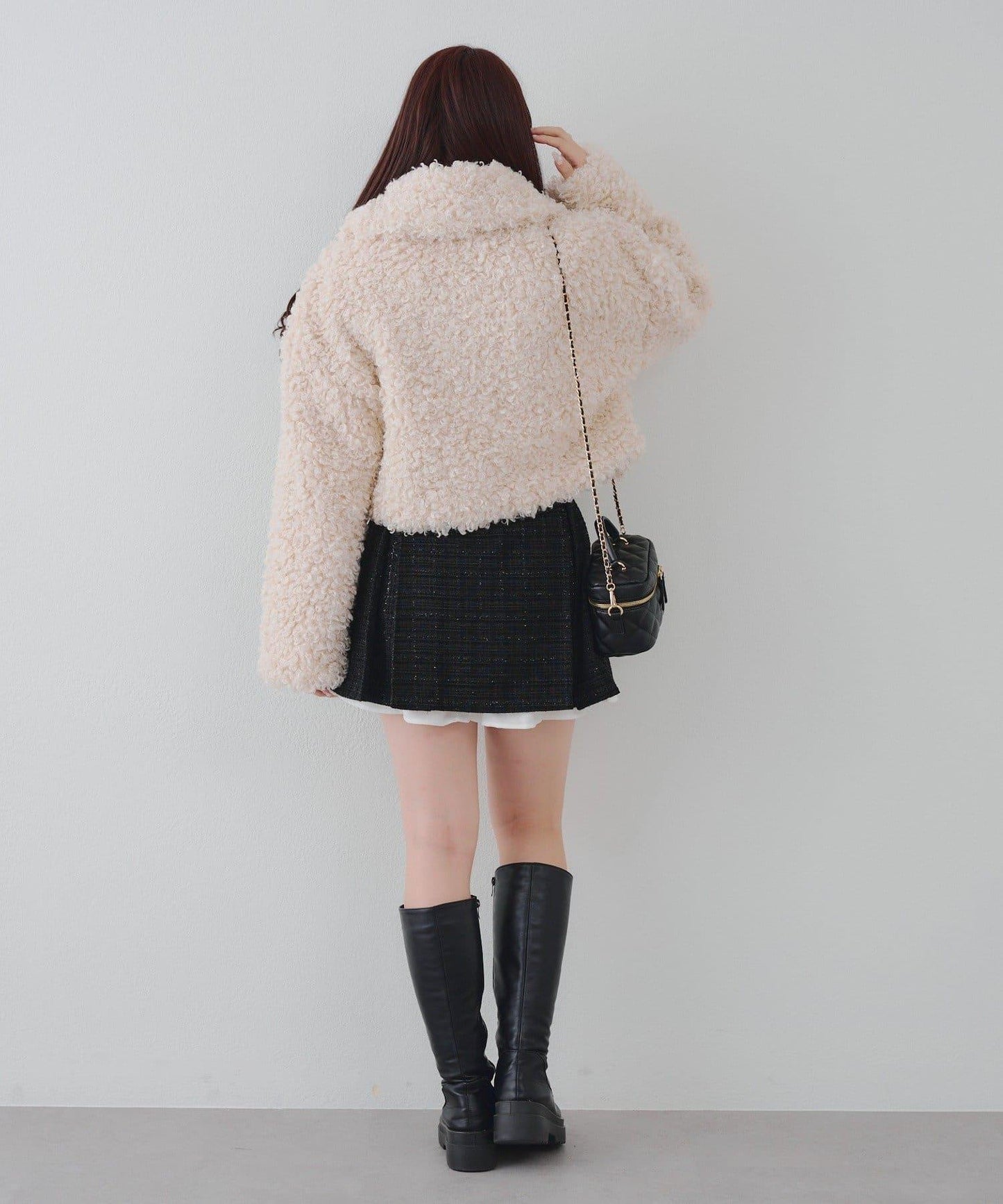 【可選兩種長度！】多功能蝴蝶結短絨夾克【官網！】