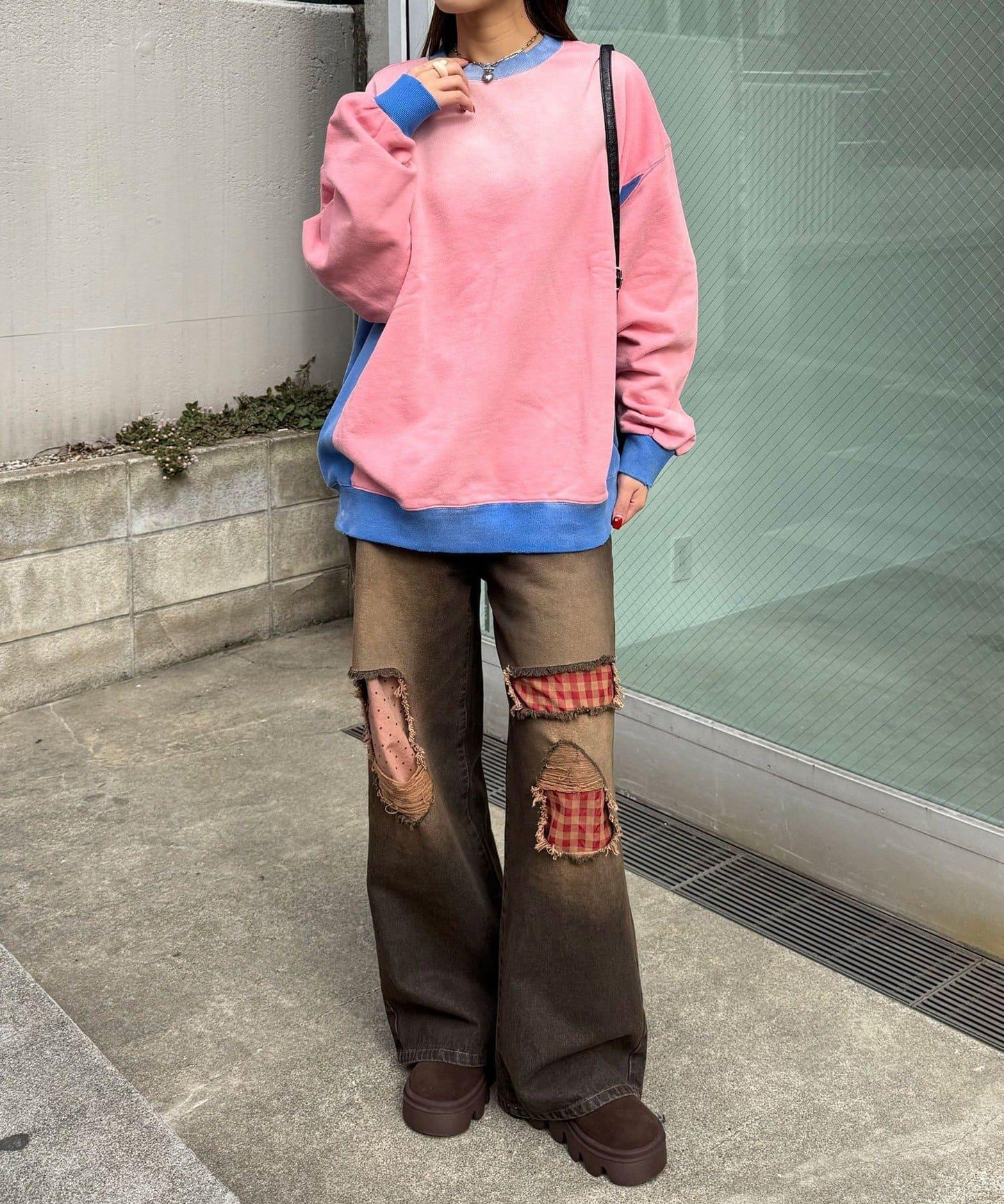 【RePRODUCTION LABEL / リプロダクションレーベル】拼接羅紋套頭衫