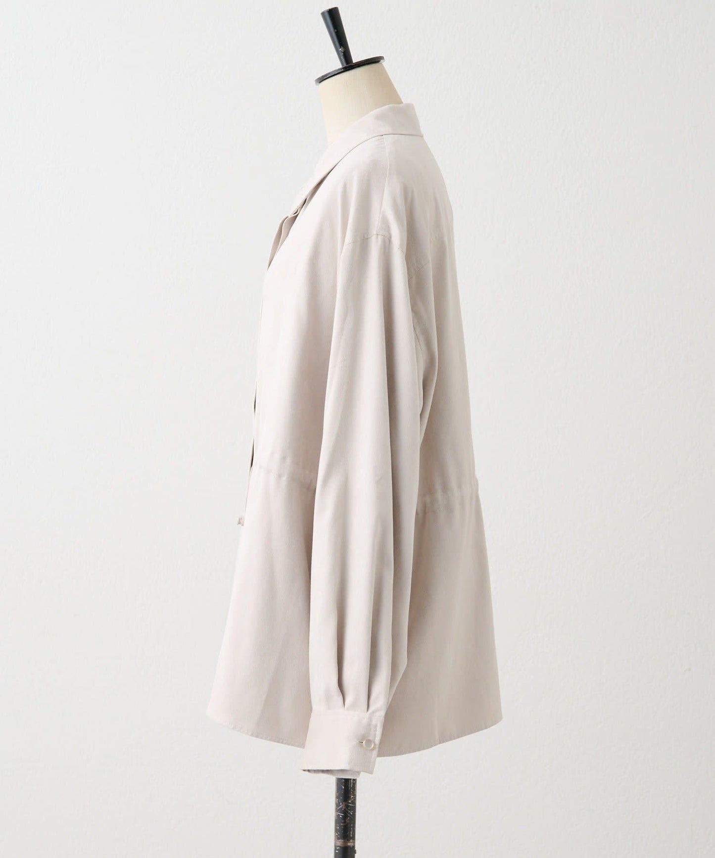 可調節廓形抽繩麂皮長款上衣/麂皮襯衫【SUM1 STYLE】