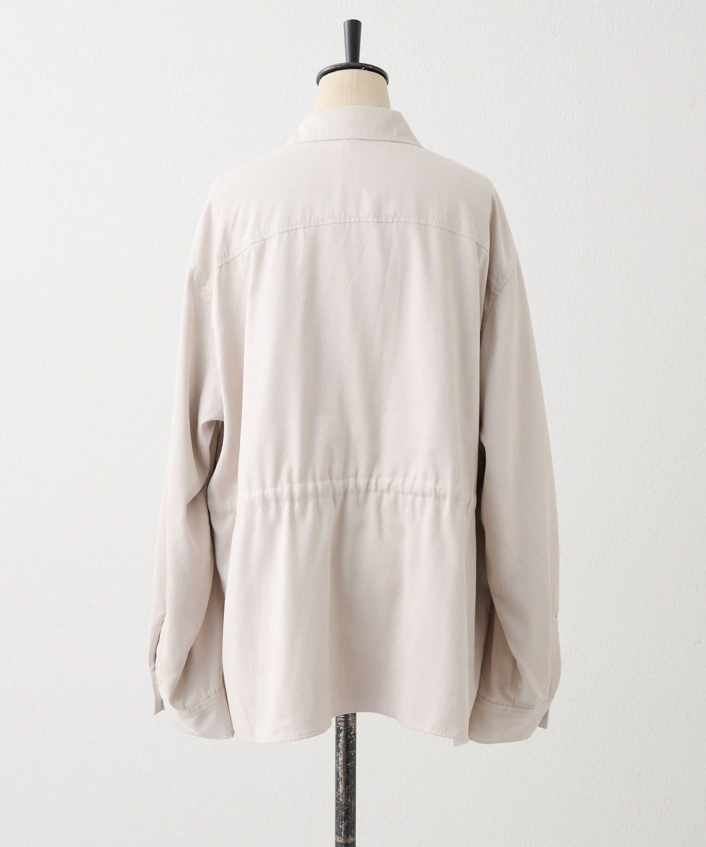 可調節廓形抽繩麂皮長款上衣/麂皮襯衫【SUM1 STYLE】