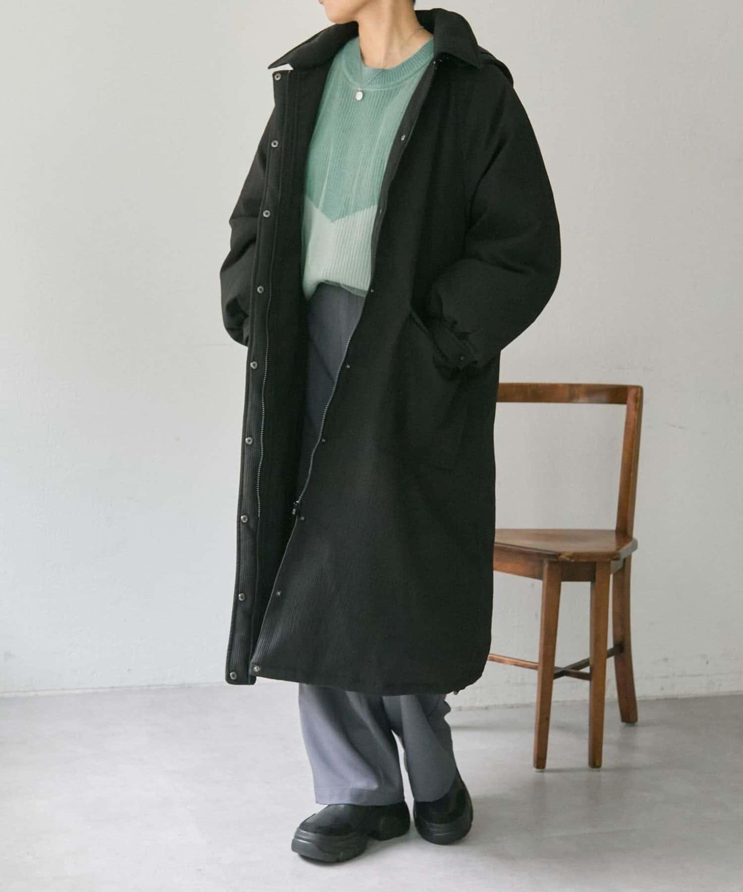 拼接設計撞色透視針織衫【SUM1 STYLE(スミスタイル)】