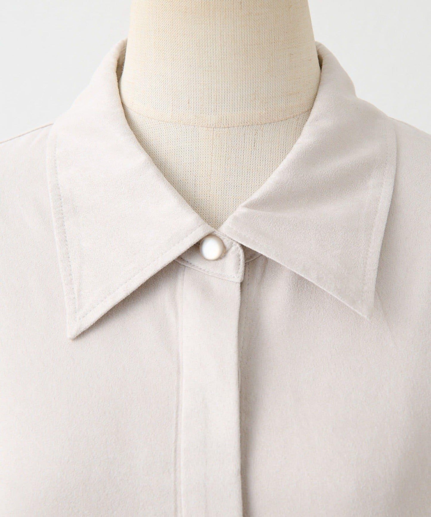 可調節廓形抽繩麂皮長款上衣/麂皮襯衫【SUM1 STYLE】