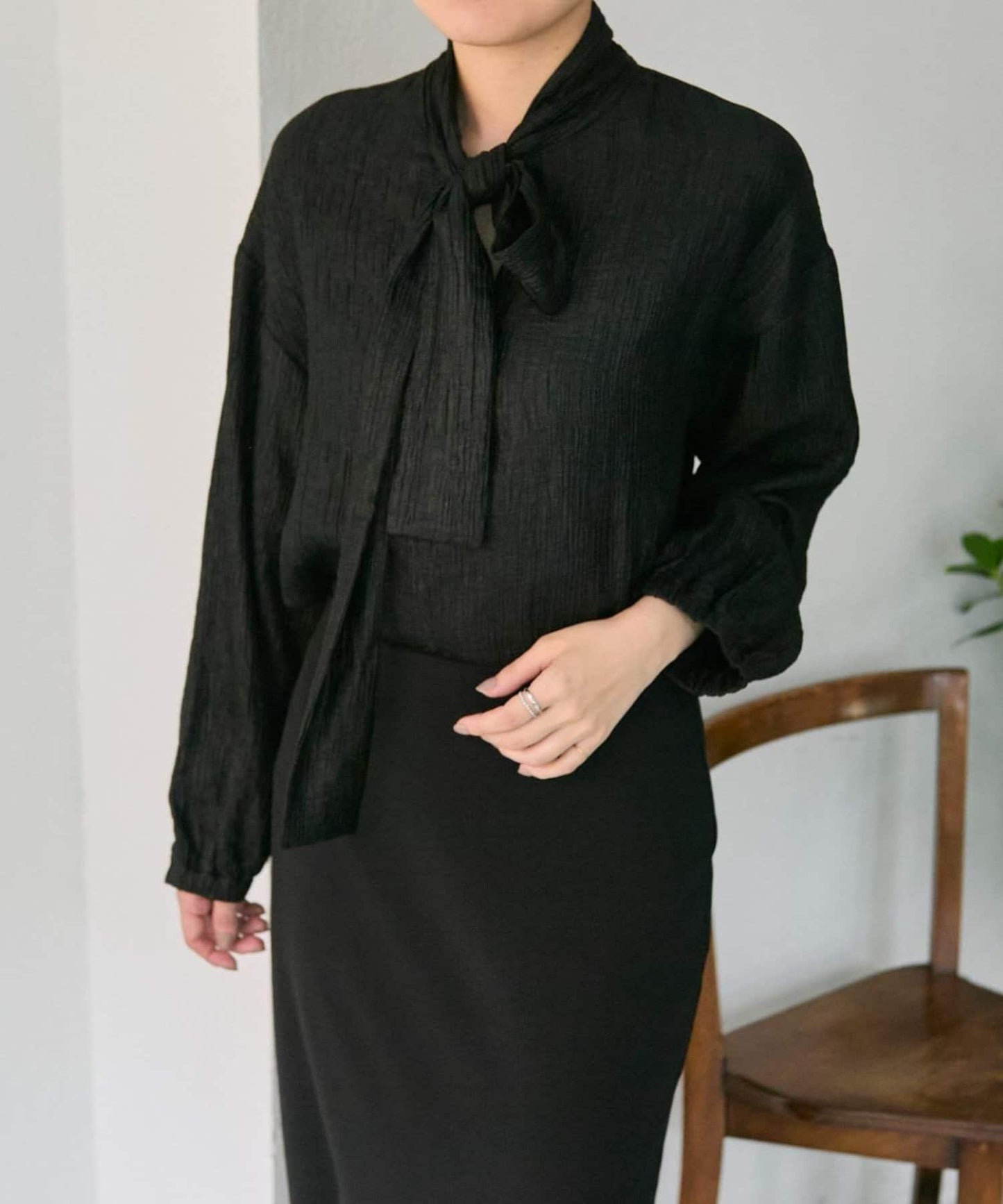 帶領帶/帶蝴蝶結襯衫【SUM1 STYLE(スミスタイル)】