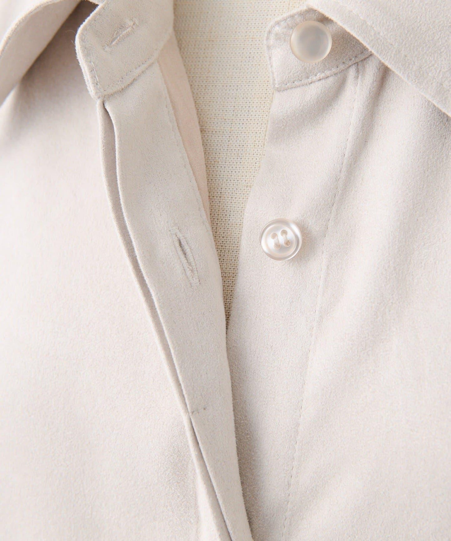 可調節廓形抽繩麂皮長款上衣/麂皮襯衫【SUM1 STYLE】