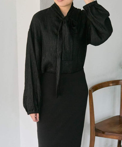 帶領帶/帶蝴蝶結襯衫【SUM1 STYLE(スミスタイル)】