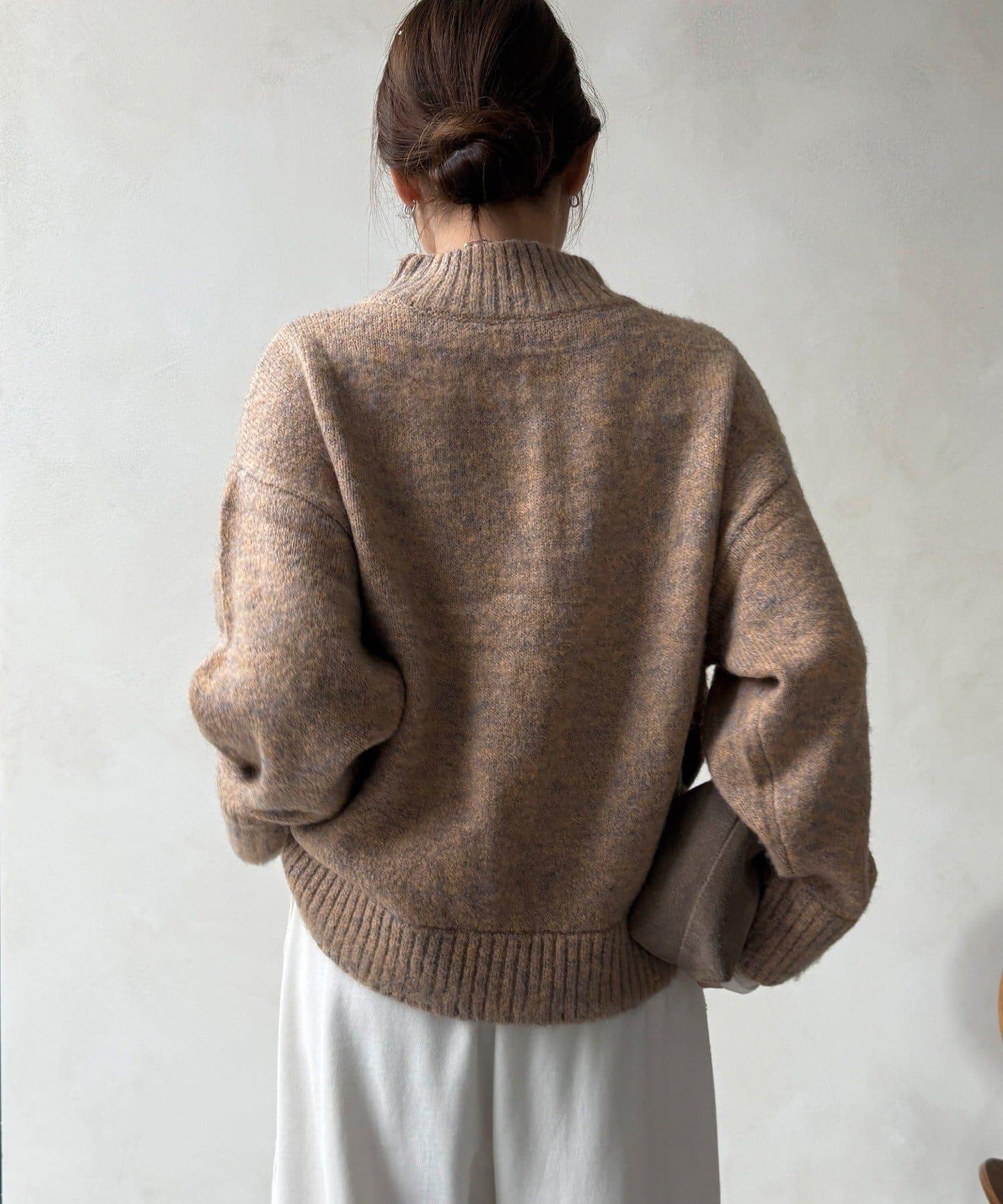 MIX長絨高領套頭衫