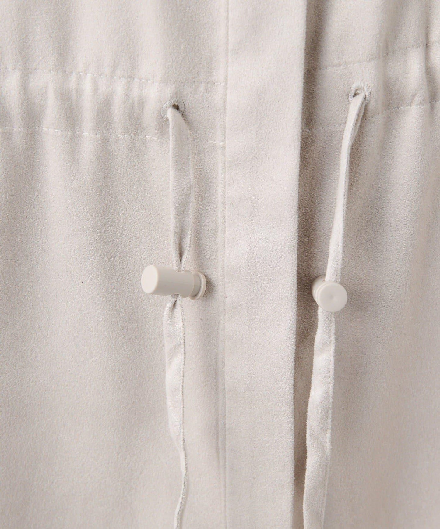 可調節廓形抽繩麂皮長款上衣/麂皮襯衫【SUM1 STYLE】