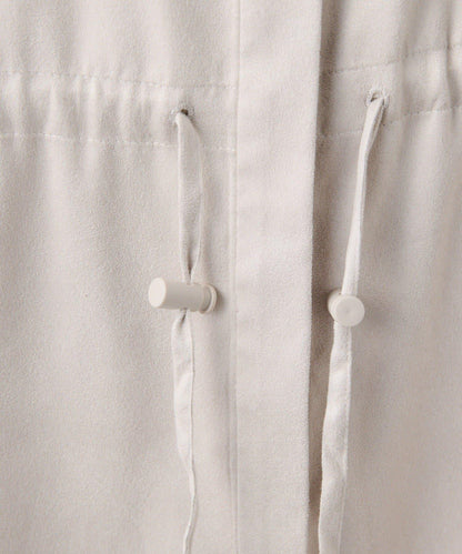 可調節廓形抽繩麂皮長款上衣/麂皮襯衫【SUM1 STYLE】