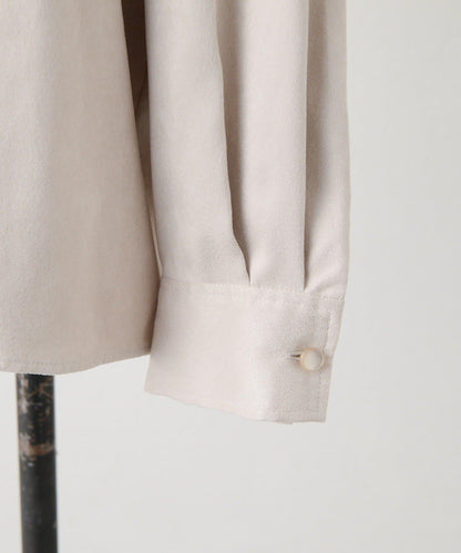 可調節廓形抽繩麂皮長款上衣/麂皮襯衫【SUM1 STYLE】