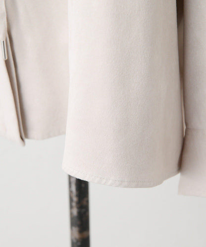 可調節廓形抽繩麂皮長款上衣/麂皮襯衫【SUM1 STYLE】