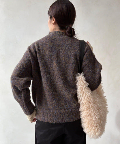 MIX長絨高領套頭衫