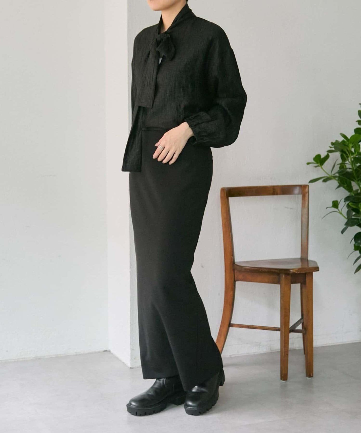 帶領帶/帶蝴蝶結襯衫【SUM1 STYLE(スミスタイル)】