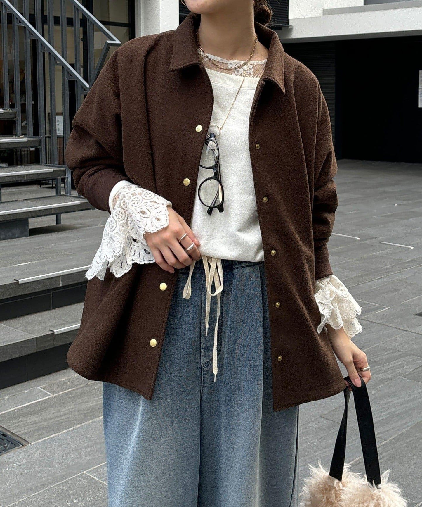 輕質羊毛呢襯衫夾克