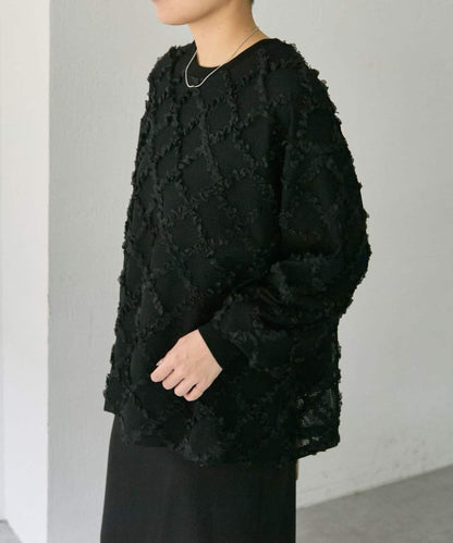 可伸縮透視蕾絲衛衣【SUM1 STYLE(スミスタイル)】