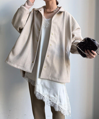 輕質羊毛呢襯衫夾克