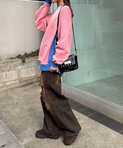 【RePRODUCTION LABEL / リプロダクションレーベル】拼接羅紋套頭衫