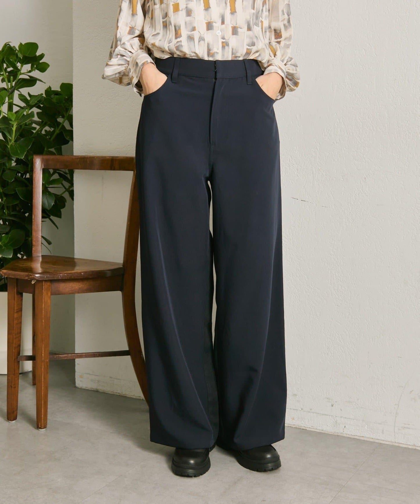 前後拼接雙色長褲【SUM1 STYLE】