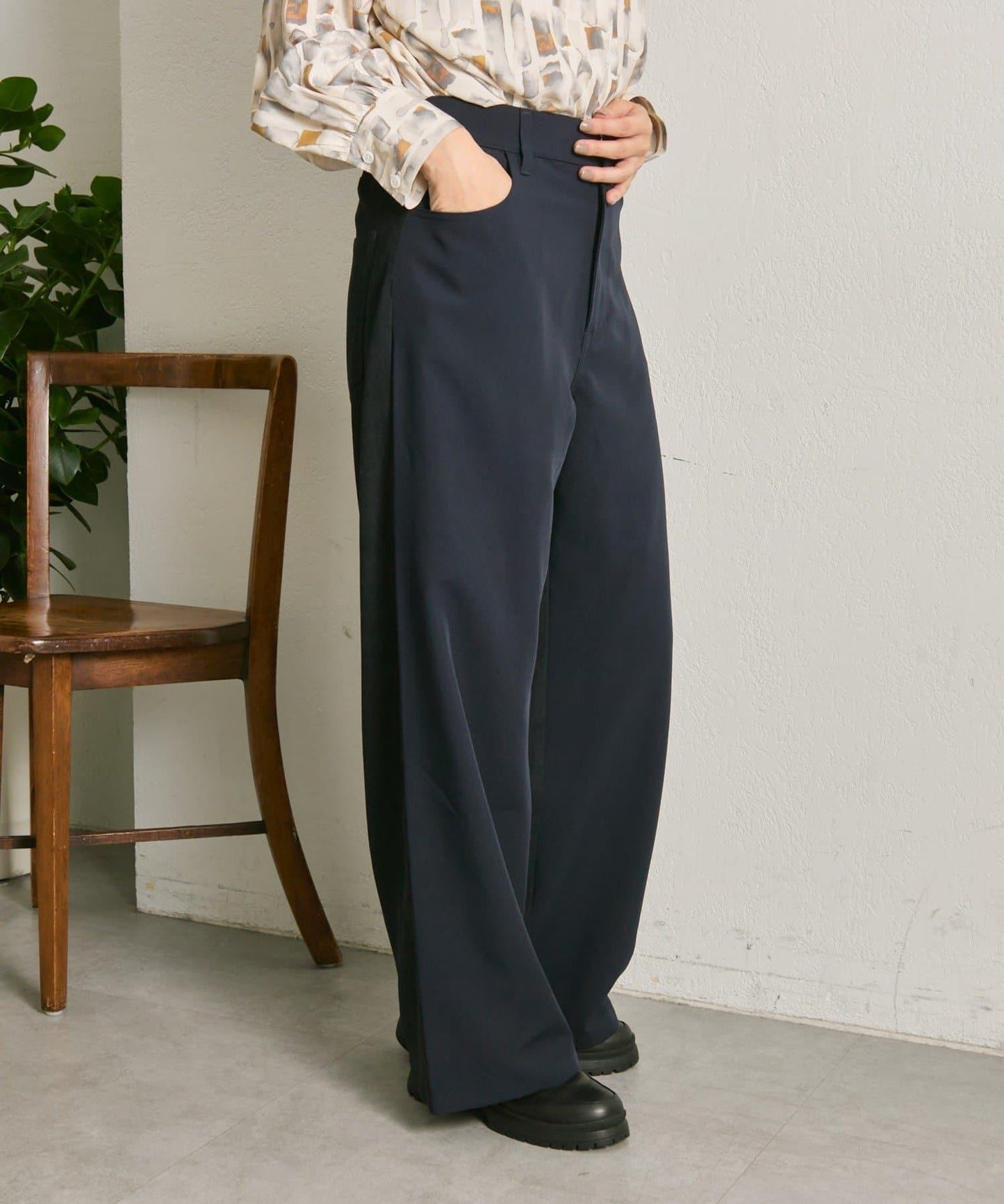 前後拼接雙色長褲【SUM1 STYLE】