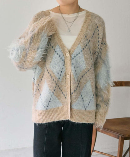 菱格針織開衫【SUM1 STYLE】