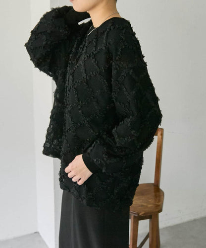 可伸縮透視蕾絲衛衣【SUM1 STYLE(スミスタイル)】