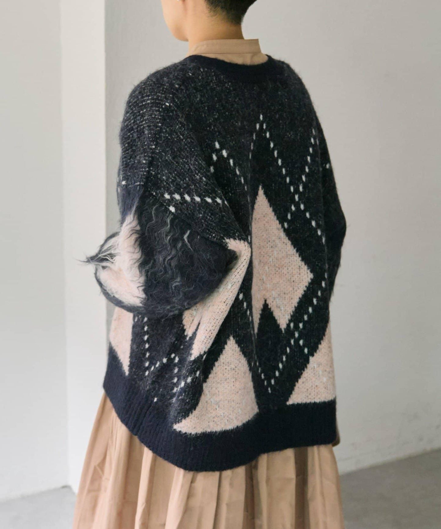 菱格針織開衫【SUM1 STYLE】