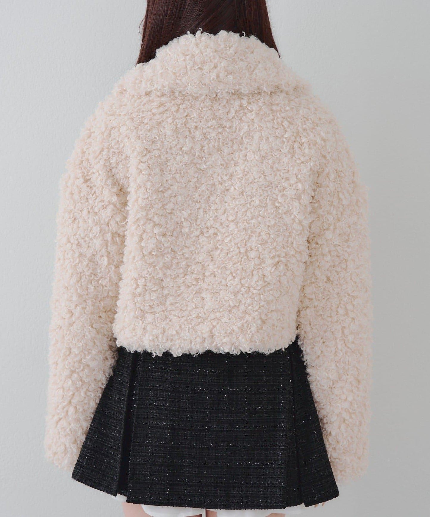 【可選兩種長度！】多功能蝴蝶結短絨夾克【官網！】