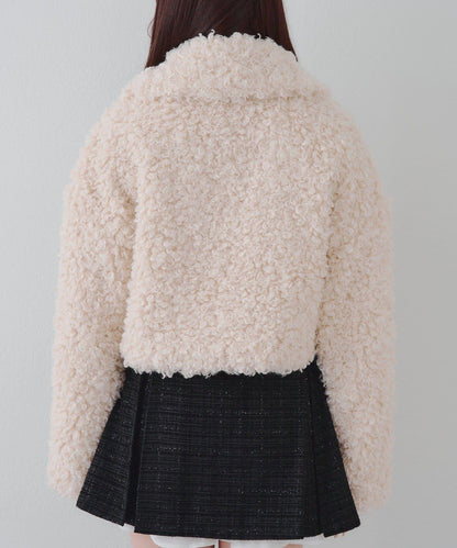 【可選兩種長度！】多功能蝴蝶結短絨夾克【官網！】