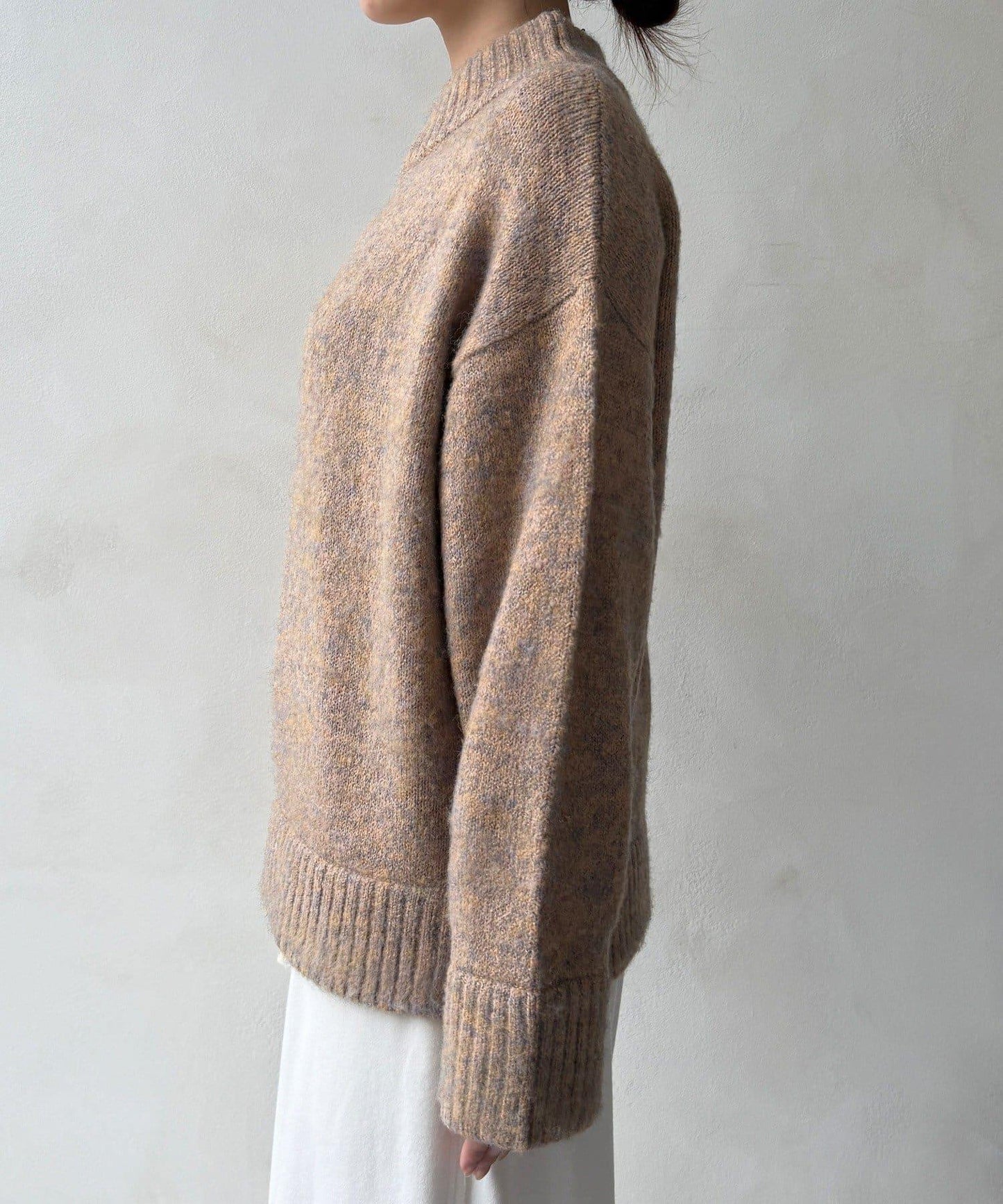 MIX長絨高領套頭衫