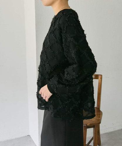 可伸縮透視蕾絲衛衣【SUM1 STYLE(スミスタイル)】