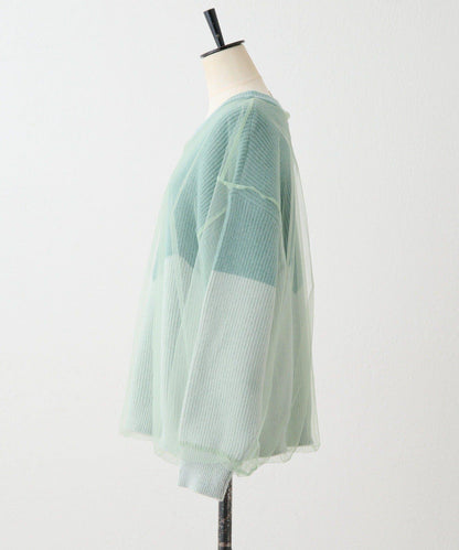 拼接設計撞色透視針織衫【SUM1 STYLE(スミスタイル)】