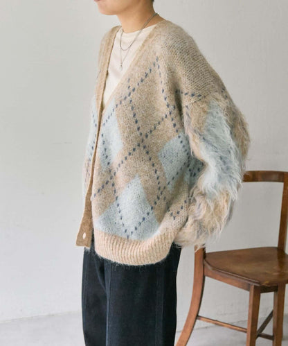 菱格針織開衫【SUM1 STYLE】