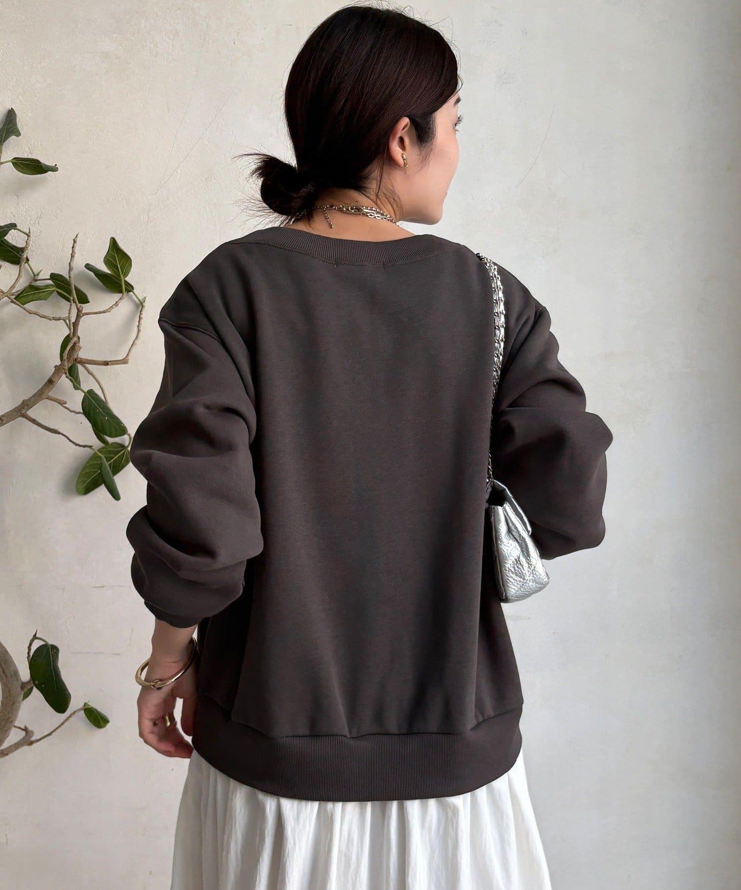 半拉鍊拼接連衣裙