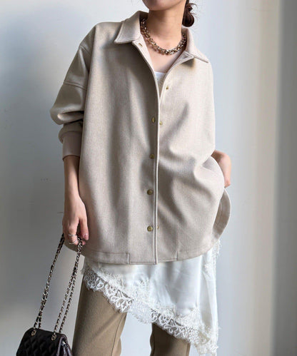 輕質羊毛呢襯衫夾克