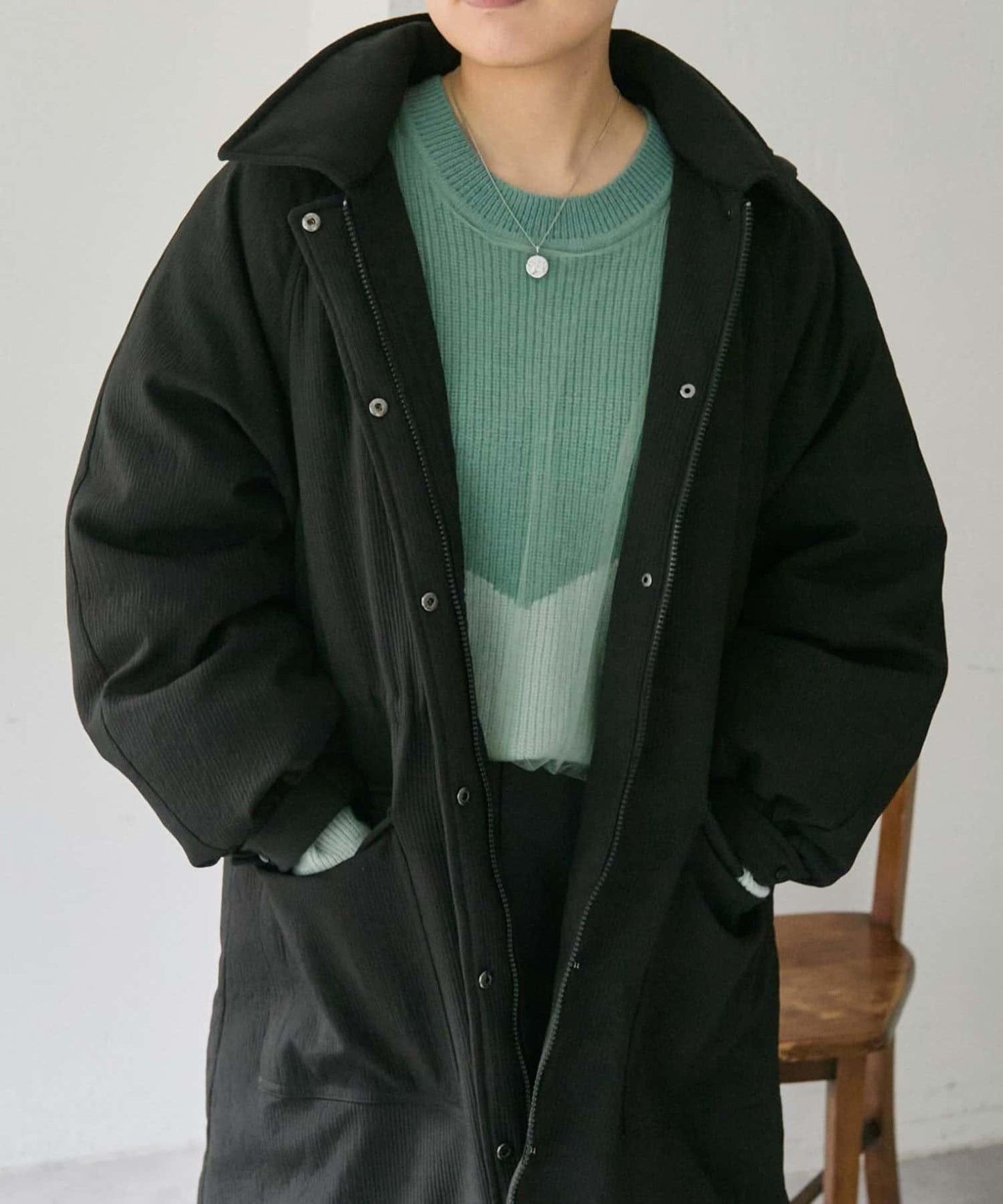 西川可變換廓形/可拆卸帽子/官網限定色回收羽絨長款【SUM1 STYLE(スミスタイル)】