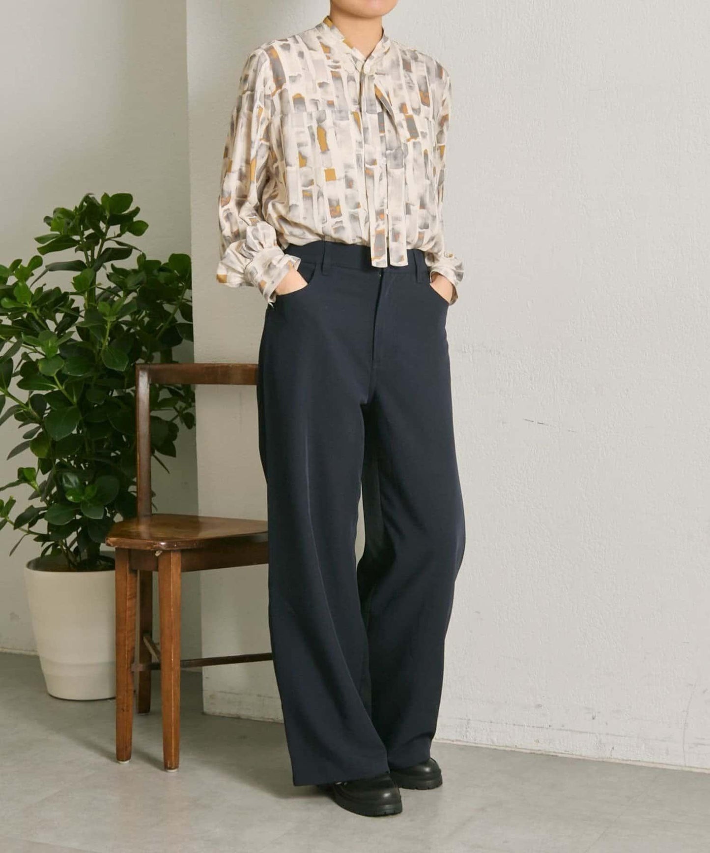 前後拼接雙色長褲【SUM1 STYLE】