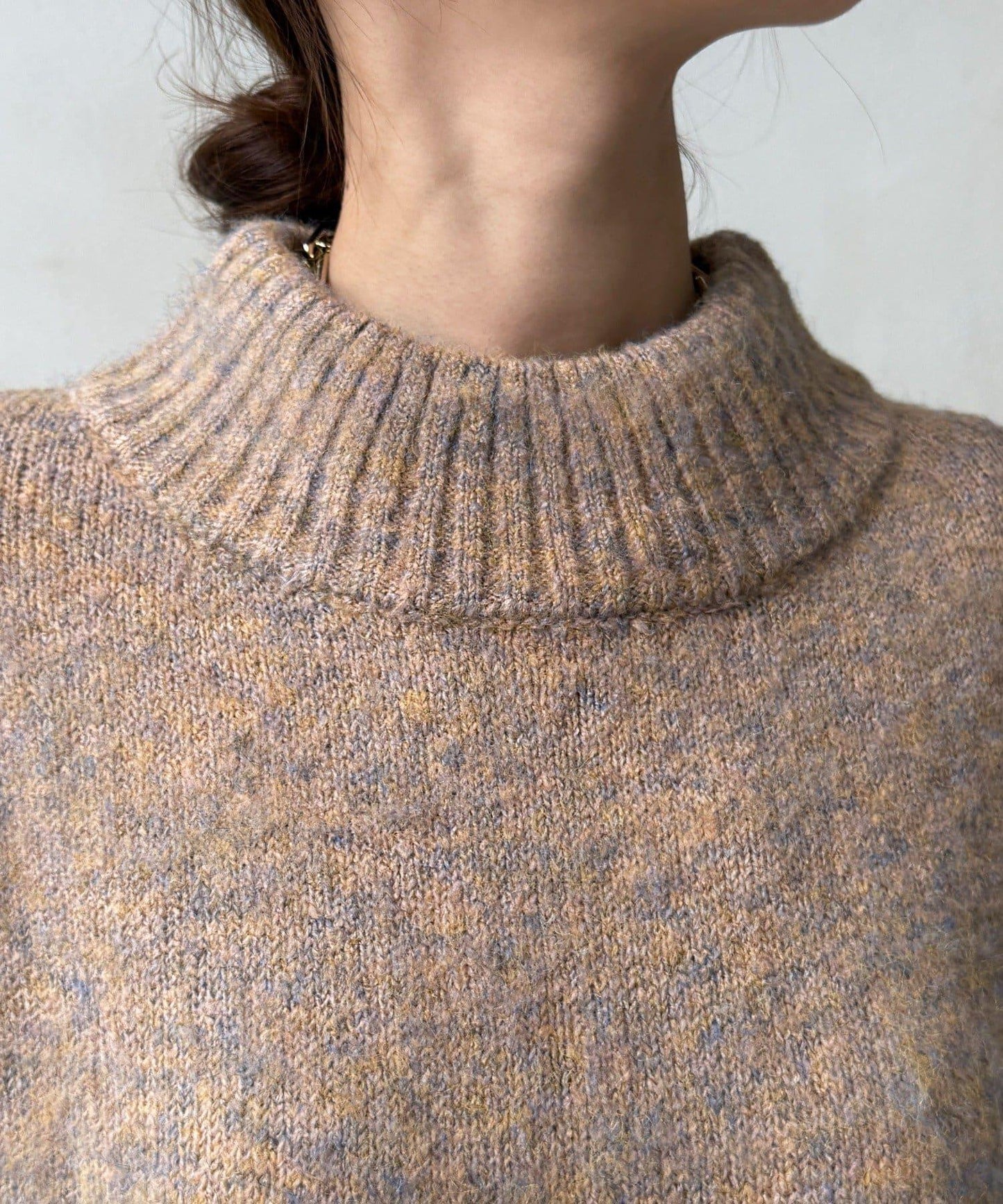 MIX長絨高領套頭衫