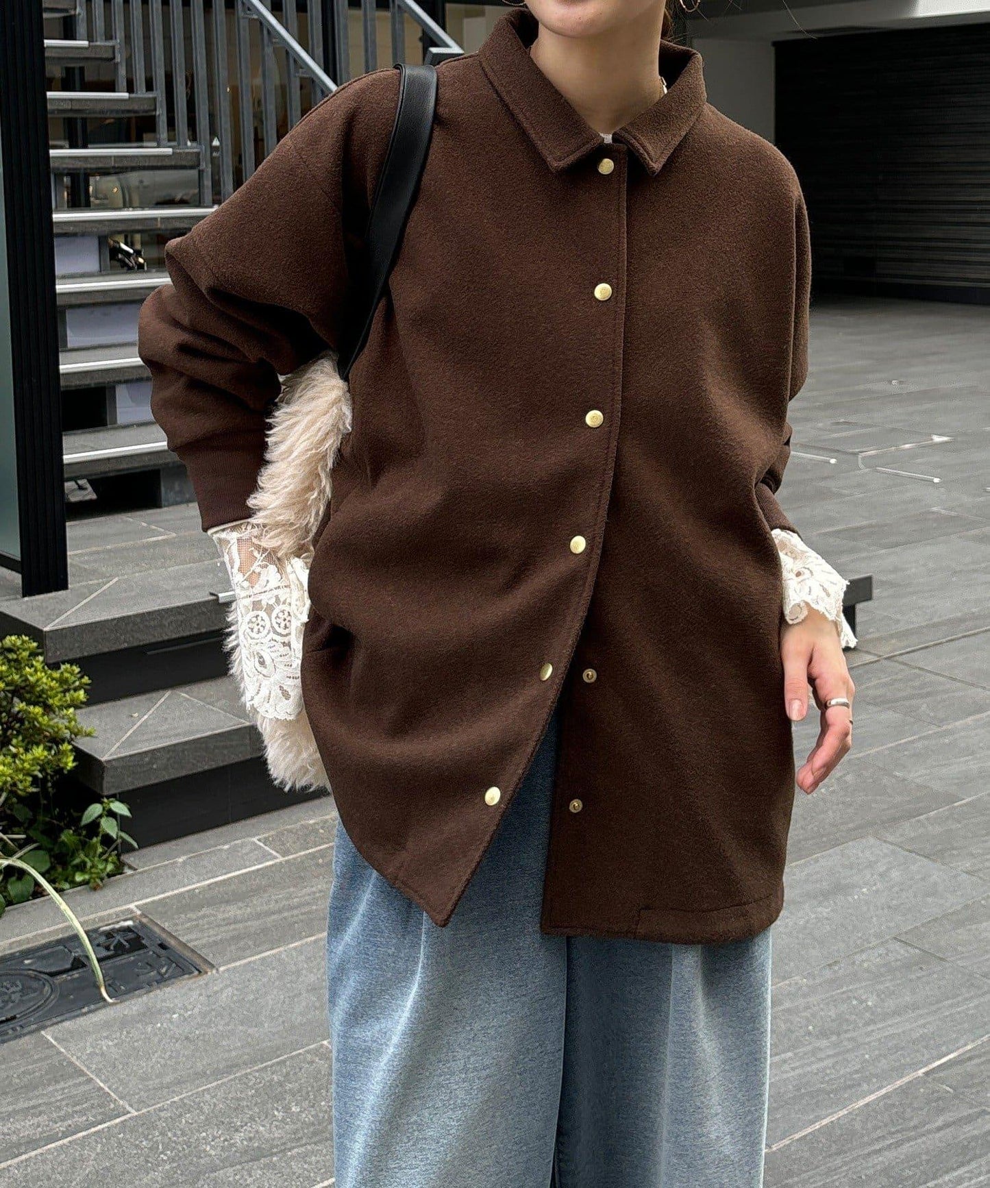 輕質羊毛呢襯衫夾克