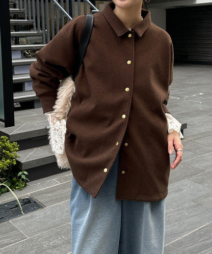 輕質羊毛呢襯衫夾克